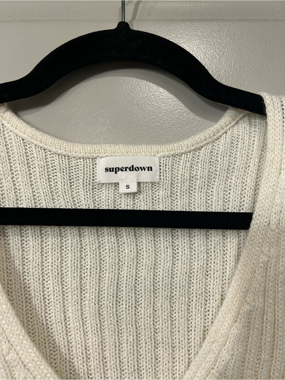 superdown Ivory Knit Button-Front Tank - Picture 2 of 7
